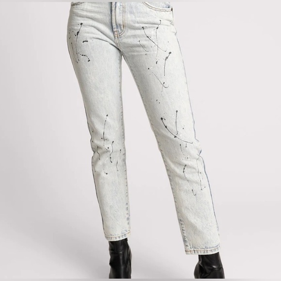 OneTeaspoon Florence Painted Awesome Baggies Jeans – Size 34 - Picture 1 of 16